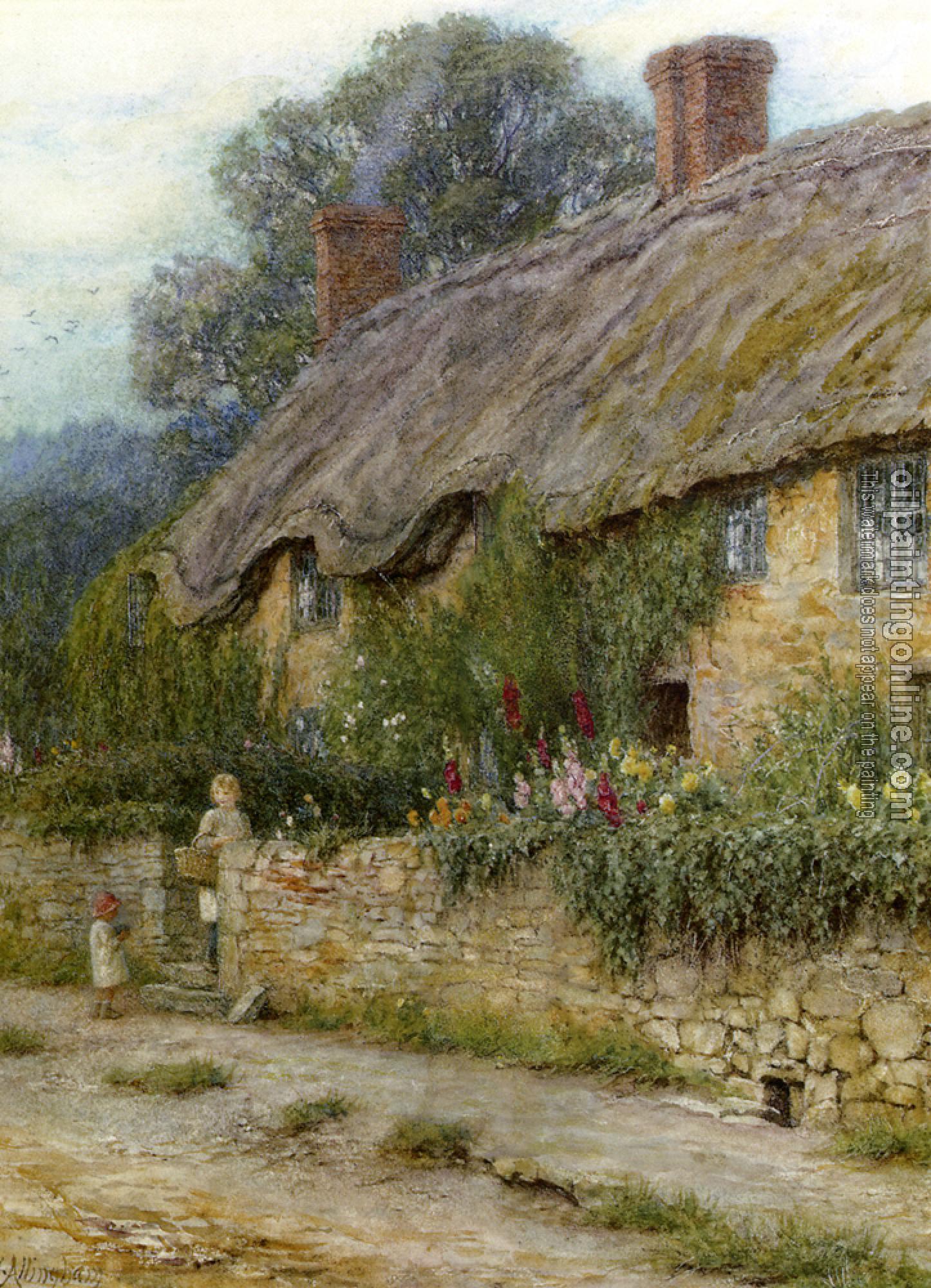 Allingham, R.W.S. Helen Mary Elizabeth - A Mother And Child Entering A Cottage